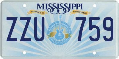 MS license plate ZZU759