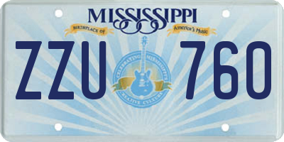 MS license plate ZZU760
