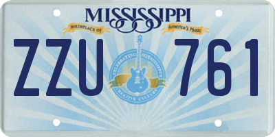 MS license plate ZZU761