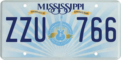 MS license plate ZZU766