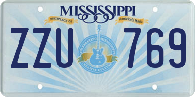 MS license plate ZZU769