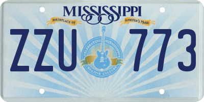 MS license plate ZZU773