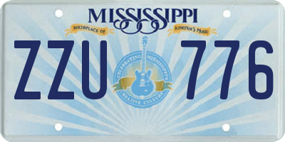 MS license plate ZZU776