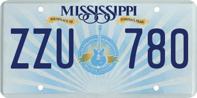 MS license plate ZZU780
