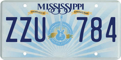MS license plate ZZU784