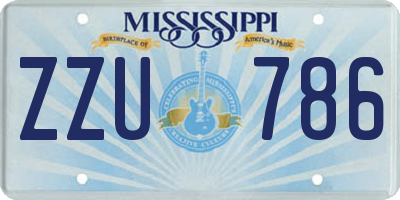 MS license plate ZZU786