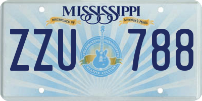 MS license plate ZZU788