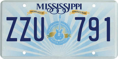 MS license plate ZZU791