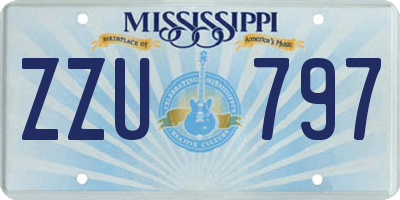 MS license plate ZZU797
