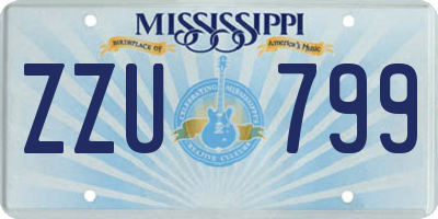 MS license plate ZZU799