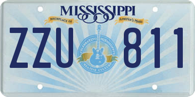 MS license plate ZZU811
