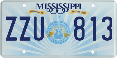 MS license plate ZZU813