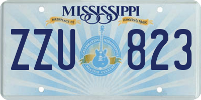 MS license plate ZZU823