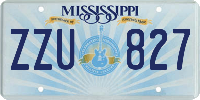 MS license plate ZZU827