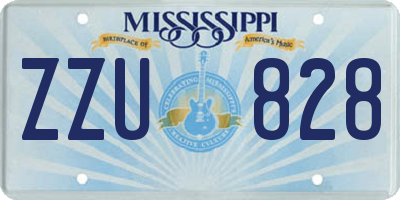 MS license plate ZZU828