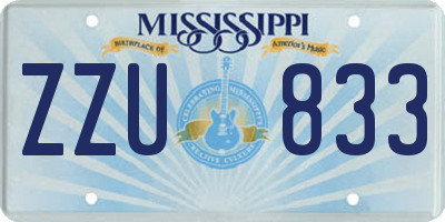 MS license plate ZZU833