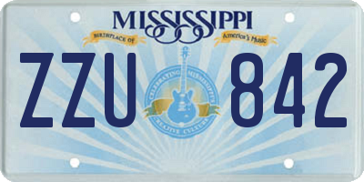MS license plate ZZU842