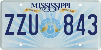 MS license plate ZZU843