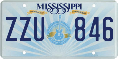 MS license plate ZZU846