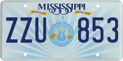 MS license plate ZZU853