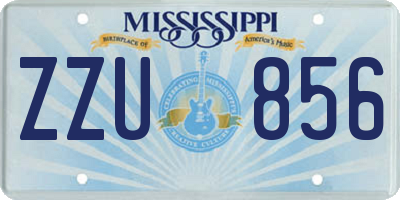 MS license plate ZZU856