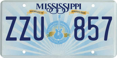 MS license plate ZZU857