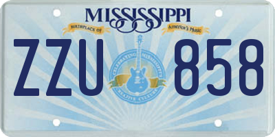 MS license plate ZZU858