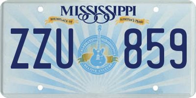 MS license plate ZZU859