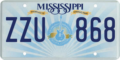 MS license plate ZZU868