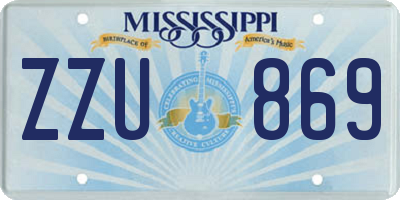 MS license plate ZZU869