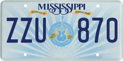 MS license plate ZZU870