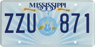 MS license plate ZZU871