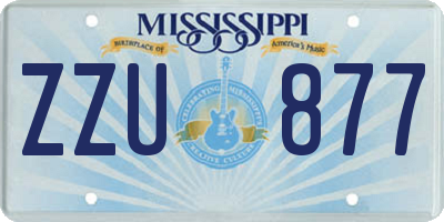 MS license plate ZZU877