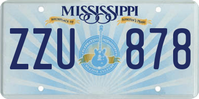 MS license plate ZZU878