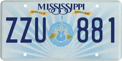 MS license plate ZZU881