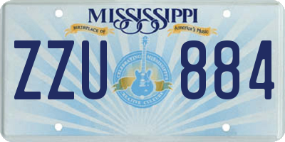 MS license plate ZZU884