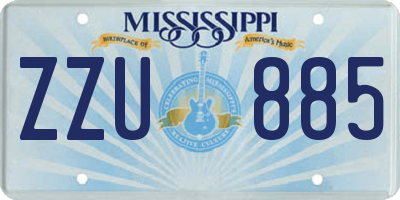 MS license plate ZZU885