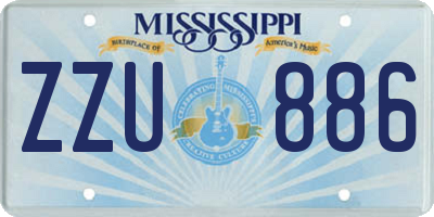 MS license plate ZZU886