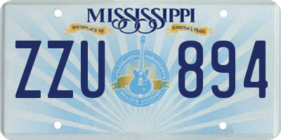 MS license plate ZZU894