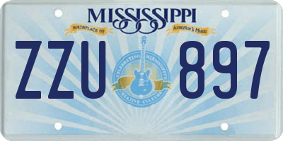 MS license plate ZZU897
