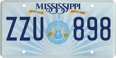 MS license plate ZZU898