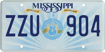 MS license plate ZZU904