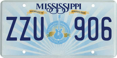 MS license plate ZZU906