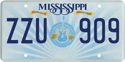 MS license plate ZZU909