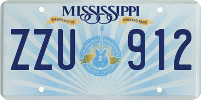 MS license plate ZZU912