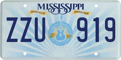 MS license plate ZZU919