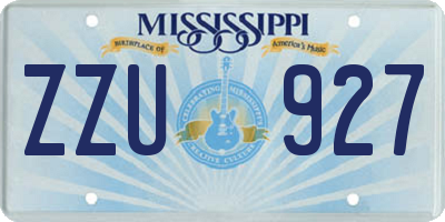 MS license plate ZZU927
