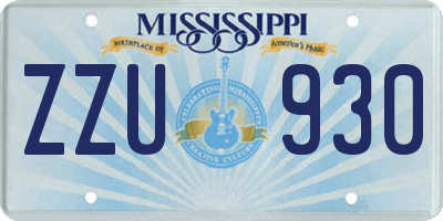MS license plate ZZU930