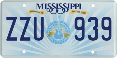 MS license plate ZZU939