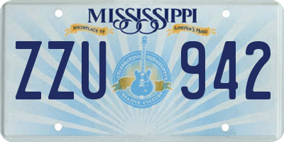 MS license plate ZZU942